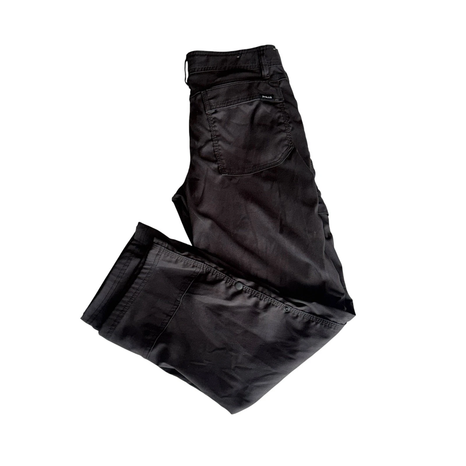 prAna Stretch Zion Convertible Pants Mens 28x28 Black Relaxed Fit Hiking Cargo