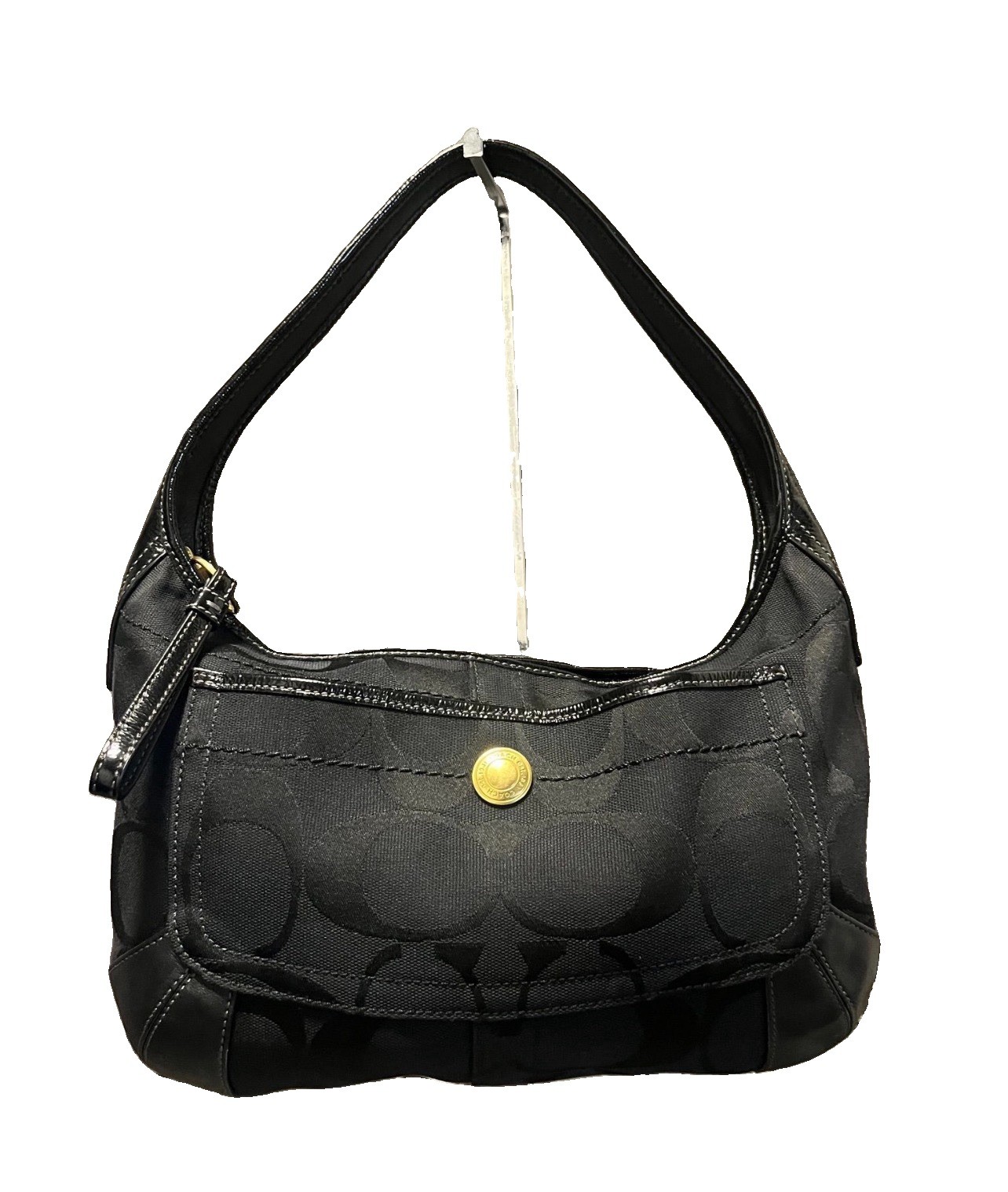 Authentic Coach Ergo 11600 Y2k Signature Black Canvas… - Gem