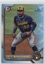 2022 Bowman Prospects Sky Blue Border 343/499 Branlyn Jaraba #BP-15 sh7