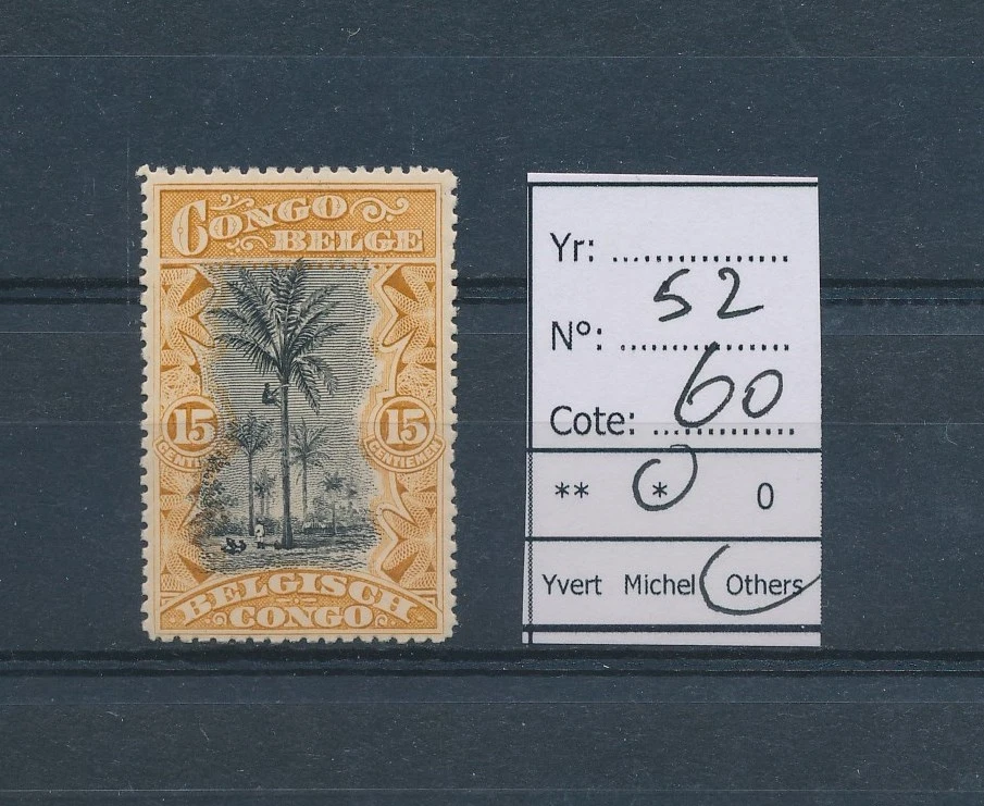 LT20129 Congo Bélgica palmera fino lote MH cv 60 EUR