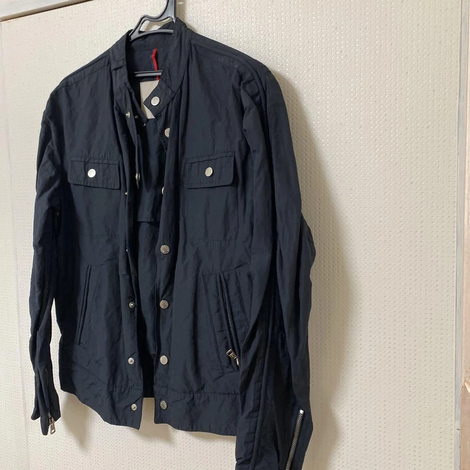 MONCLER Navy Glitter Riders Jacket Size 1 Fits 170cm 60kg Rare Vintage 2 Wears - Image 2 of 4