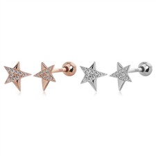 Meissa Ball Screw Back Earrings for Women 925 Sterling Silver Sleep-On Studs