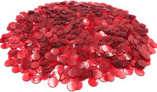 1000 Bingo Chips Markers Tokens - Plastic Discs Chip Counters for Bingo Game Set