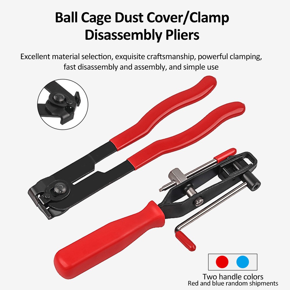 Boot Cage Clamp + Disassembly Pliers Set CV Joint Boot Clamp Pliers Tube Bundle