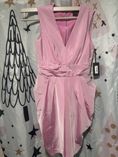 Vera Wang Pink V-neck Cocktail Dress