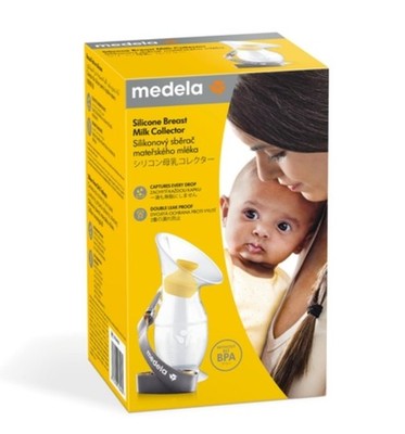 Medela Silicone Breast Milk Collector Light & Portable, Double Leak Proof NEW