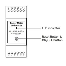Home Energy Meter 90‑250VA 3 Phase Current Voltage Amperage Energy Meter With 3