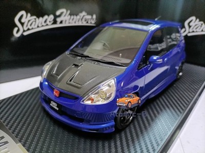 Stance Hunters 1 18 Honda Mugen Fit Jazz Blue Fit Modifiziertes wagen-Modell