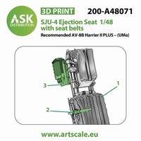Art Scale Kit 200-A48071 - 1:48 SJU-4 Ejection Seat With Seat Belts 1 Pc For Uma