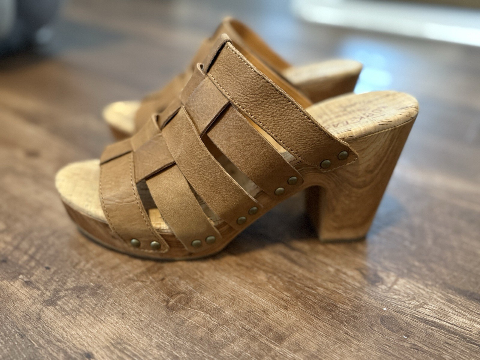 Kork Ease Devan Platform Slide Sandals Brown Terr… - image 5