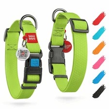 Waterproof Dog Collar Adjustable Dog Collar 9 14 in Neck x 3/5 in Wide