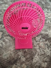 Pink Desk Fan, Used Good Clean Condition, Mains Plug In.