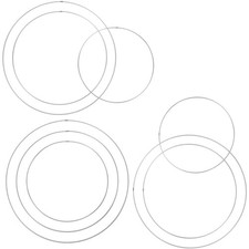 9 Pcs DIY-Heimdekoration Metall-Makramee-Kranz Bastelringe Kranzrahmen Aus
