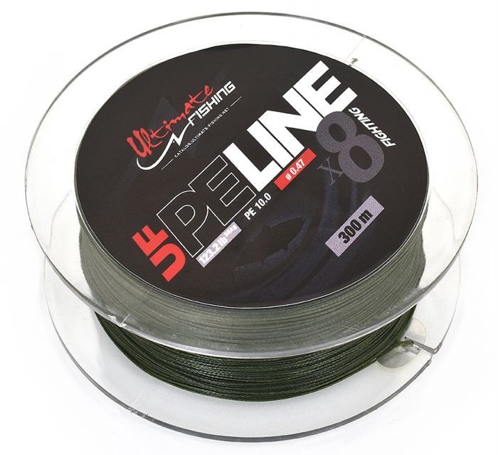 Tresse PE Line X8 Ultimate Fishing Moss Green ligne de pêche 300m
