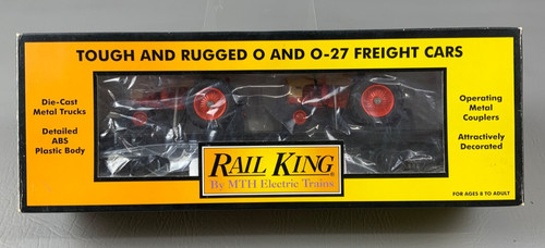 Coche plano de transporte agrícola MTH Rail King MTH con estuche Ertl tractores artículo #30-7642 | Zustand: New