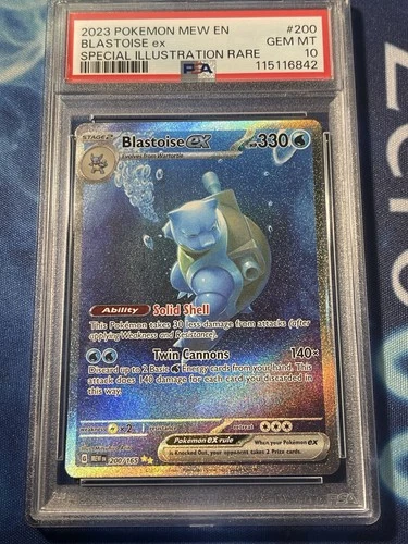 PSA 10 Blastoise ex 151 Special Illustration Rare Gem MT 200/165 Pokemon TCG