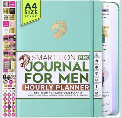Freedom Mastery A4 Journal for Men - Undated Daily, Weekly & Monthly Planner...