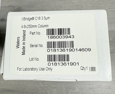 Waters XBridge C18 3.5µm 4.6x250mm Column 186003943 Chromatography