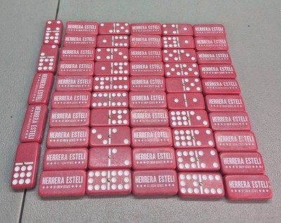 Drew Estate Herrera Esteli Dominoes Set Complete 55 Double Nine Red Tiles No Tin