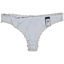 Frederick's of Hollywood Cora Cotton  Lace Thong in White 1X NWT