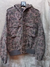 Vintage 70's Mil-Tec Austrian Army HBA 1970 Pea Dot Camo Hoodie Size L