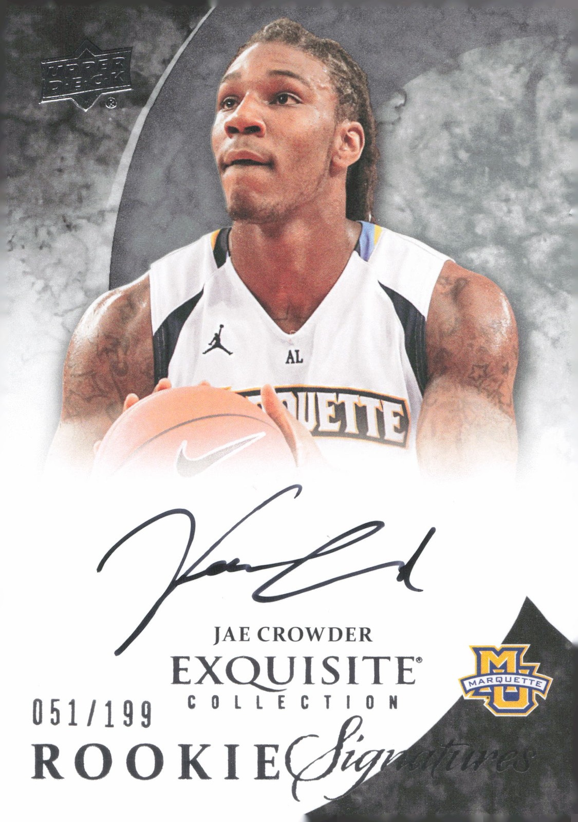2012-13 Upper Deck Exquisite Jae Crowder #/199 #72 AU