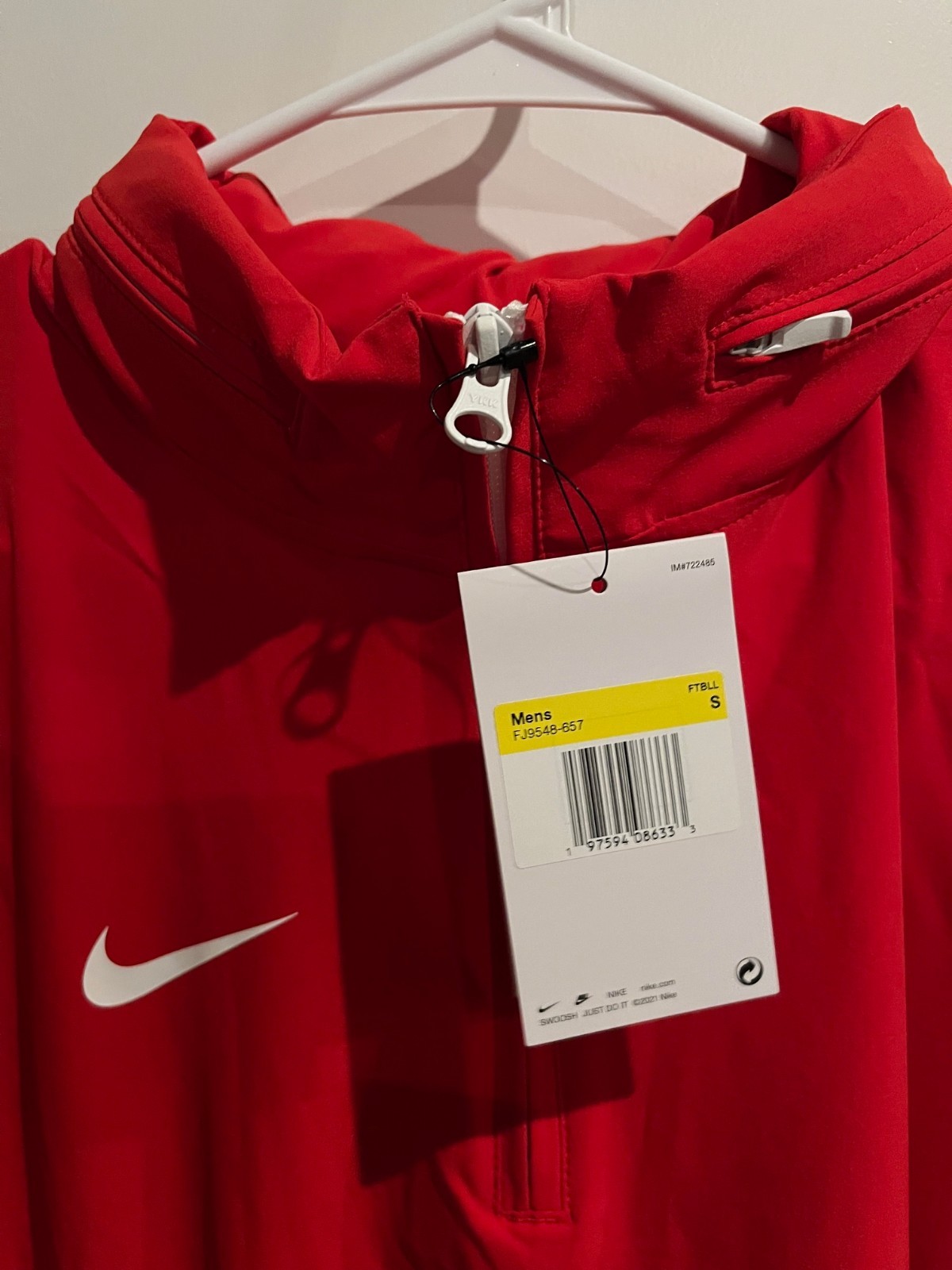 SACAI X NIKE Giacca con cappuccio Nike Football Coaches Sideline 1 4 Zip SS rossa taglia small FJ9548 657