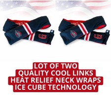 Ice Cube Neck Wrap Pack Baseball Patriotic Red Blue White Heat Relief Set 2 New Ice Cube Neck Wrap Pack Baseball Patriotic Red Blue White Heat Relief Set 2 New