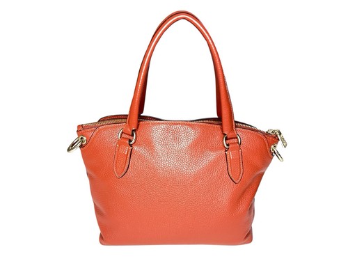 Coach 1317 Remi Leather Satchel Bag Terracotta-toned Missing Detachable Strap - Picture 17 of 21