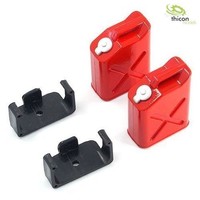 Benzinkanister 1:10 / 1:14 Rot 2StüCk Mit Halter Thicon-Models