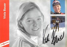 Autogramm Viola Bauer - Wintersport Skilanglauf - Autogrammkarte handsigniert