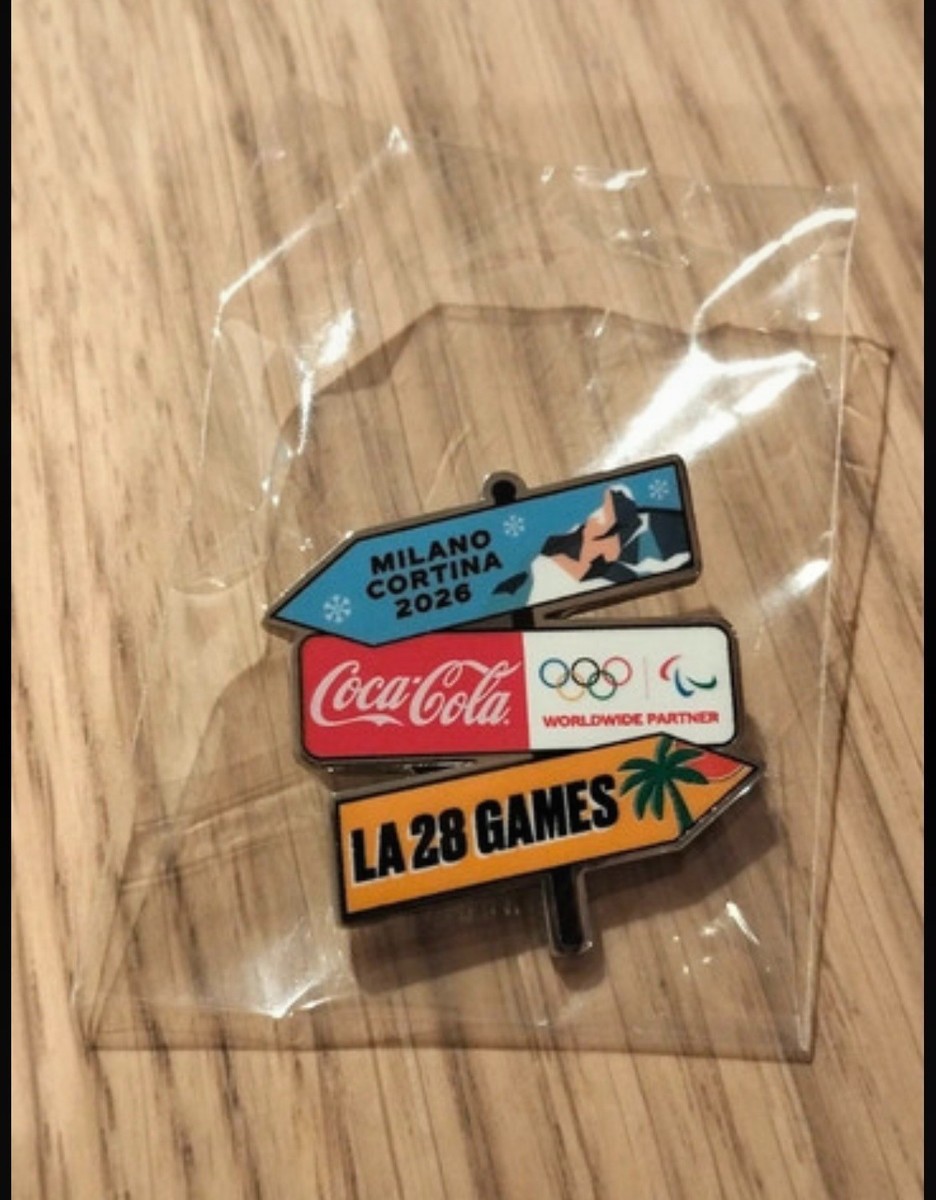 2026 Milan Milano Cortina Coke Sign To LA 28 Sponsor Olympic Pin