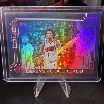 2025-26 Topps Basketball Amen Thompson Blast Off Defensive Duo Leads /10 Black