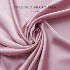 Orchid 100 Pure Mulberry Silk Fabric by the Yard 44" width 19 mm 6A Grade