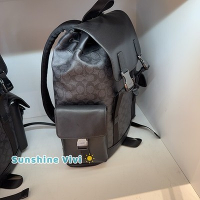 【ニャンちゅう】Coach ビジネスバッグ ブラック/グレー COACH（コーチ） 国内発送 バッグ メンズ ビジネスバッグ シグネチャー