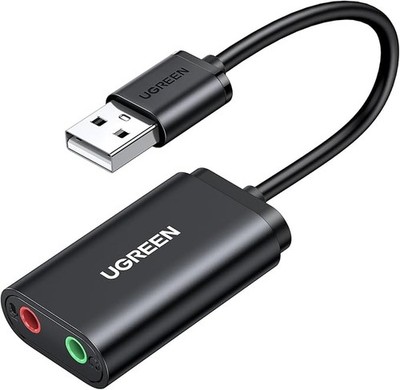 Externe USB-Soundkarte mit 3,5mm Klinke   USB Audio Adapter für PC, PS5/PS4
