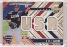 2018 Panini Elite Extra Edition USA Materials Gold 77/99 Evan White #USAM-EW 9pd