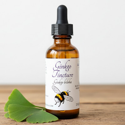 Ginkgo Leaf Tincture, Wild Organic Ginkgo Biloba Extract