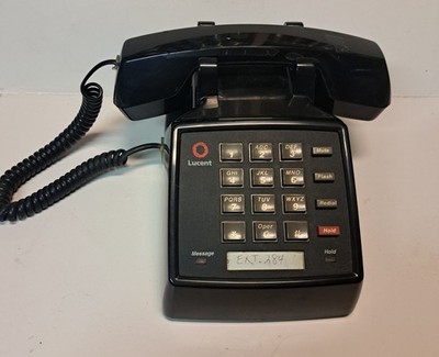 LUCENT VINTAGE BLACK DESK PHONE MODEL 2500YMGM  107732422