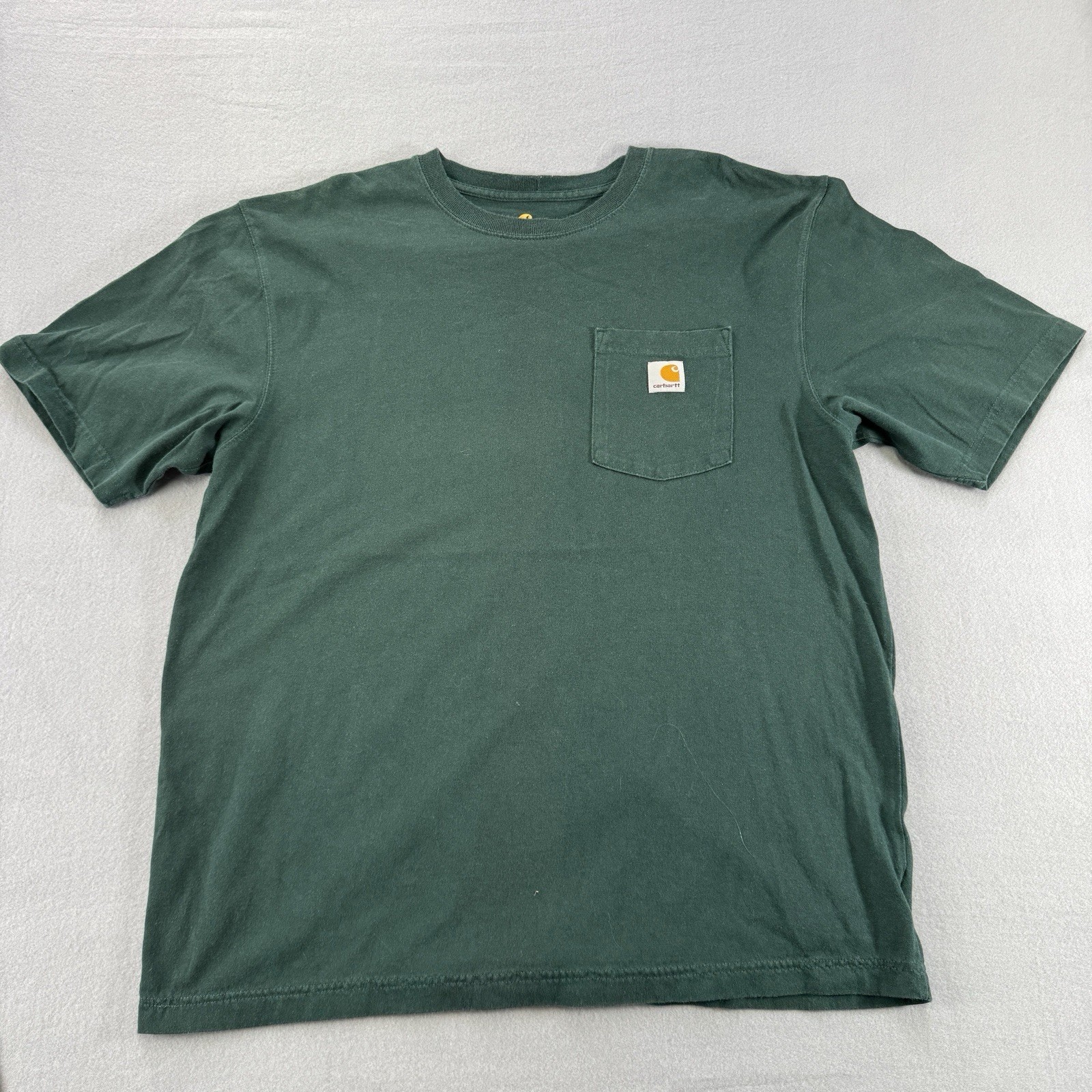 Carhartt shirt mens Large tall pine green pocket workwear grunge streetwear logo