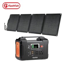 200W 151Wh Portable Power Station Camping Solar Generator with 60W Solar Panel