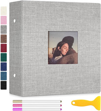 Photo Album Self Adhesive with Picture Display Window, 3-Ring Scrapbook Albums 6