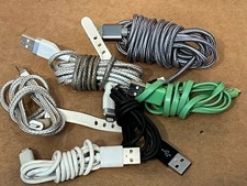 Lot of 6 UbioLabs & UNBRANDED USB Type-A to Lightning Charging Cables 3ft UNTEST