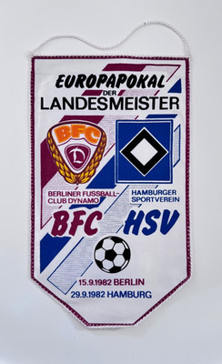 Fußball Wimpel DDR  BFC Dynamo Berlin  HSV Hamburger SV   EC CUP 1982
