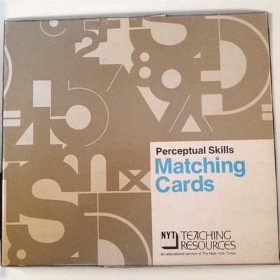 Vtg 1973 Perceptual Skills Matching 96 Cards Memory Game Teaching Resources