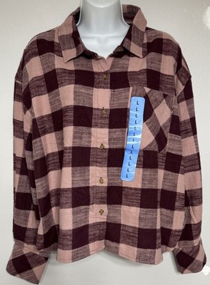 Scotch & Soda Women's Button up Brushed Cotton Collared Flannel Top Large NEW
