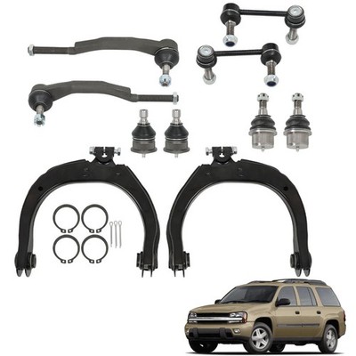 10 Front Control Arm & Ball Joint for Chevy Trailblazer 03-09 GMC Ascender 03-08