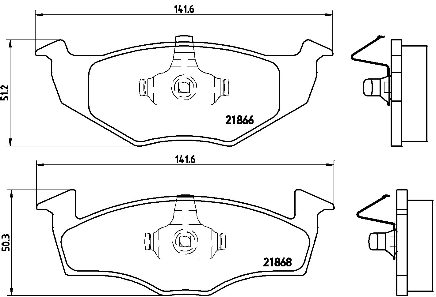 Brembo Bremsbelagsatz, Scheibenbremse [Hersteller-Nr. P85030] für VW, Seat - Bild 3