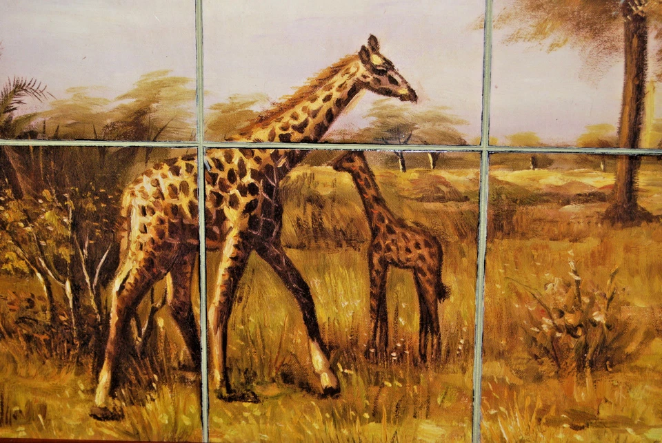 Giraffes Serving Tray Continental Creations #P1087 Wood   New in Box     M4310 - Image 3 of 4