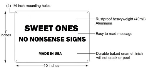 "NOT RESPONSIBLE FOR ACCIDENTS" Warning Signs, 2 Sign Set, Heavyweight Aluminum - Picture 4 of 7